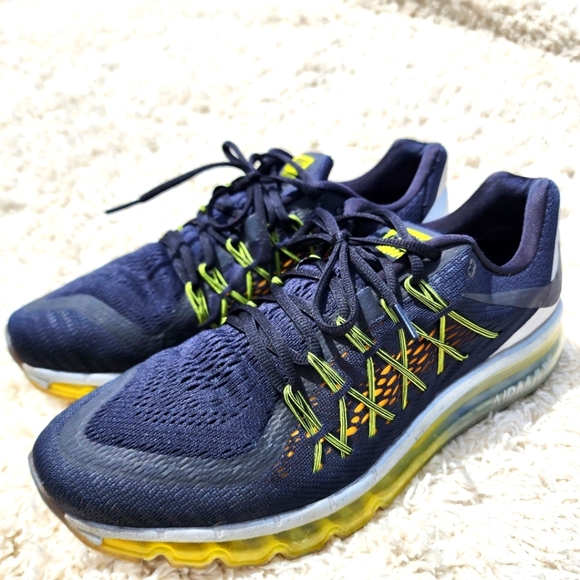 NIKE AIR MAX 2015 Mens Volt Training Running Shoes Sz 12.5 Black Gray 698902-070 - Picture 1 of 13